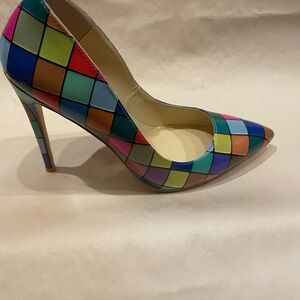 Colorful Patchwork Women's Heel